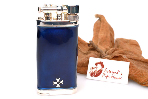 Sillems 1186B Pipe Lighter Old Boy Enamel blue Sillems 1186B Pipe Lighter Old Boy Enamel blue